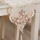 40*150cm Flowers Embroidered Lace Floral Table Runner Table Top Party Home UQW