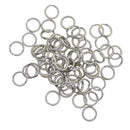 100Pcs Stainless Steel Keyring Split Key Rings 12mm Double Loop Connectors