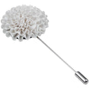 Mens Delicate flower Plug-in Suit brooch white L9Y7