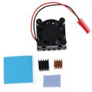 Cooling Fan with Aluminum Heatsink Cooling Pad Cooler Kit For Raspberry Pi 4 Gw