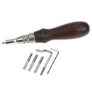 7 in1 DIY adjustable wood leather handing stitching Groover crease leather 3 Cy