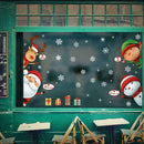 Christmas Wall Stickers Santa Claus Window Decor Snowman Decoration Elk U6C Z1A0