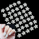 50Pcs Flower Design Nail Art Tips Shiny Rhinestone Decoration Manicure for WRT
