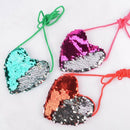 4X(New Sequins Heart Kids Shoulder Coin Bag Baby Girls Mini Messenger Bag CS6A6)