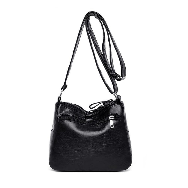 Women Shoulder Bags Leather Multi-pocket Messenger Handbag (Multicolor)