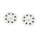 2 pcs Replacement Slider Block for Skateboard Longboard Sliding Gloves White