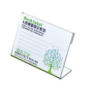Clear Acrylic Sign Display Stand Table Name Price Tag Menu B2U3 60X40mm Hol H1B8