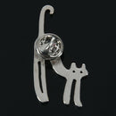 Fashion Cute Cat Brooch Animal Cat Brooch Collar Pin Jewelry, Red Z4X1
