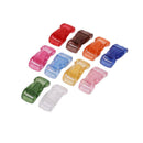 10Pcs Outdoor Mixed Colorful Curved Transparent Dog Collar Umbrella Rope BucB3C