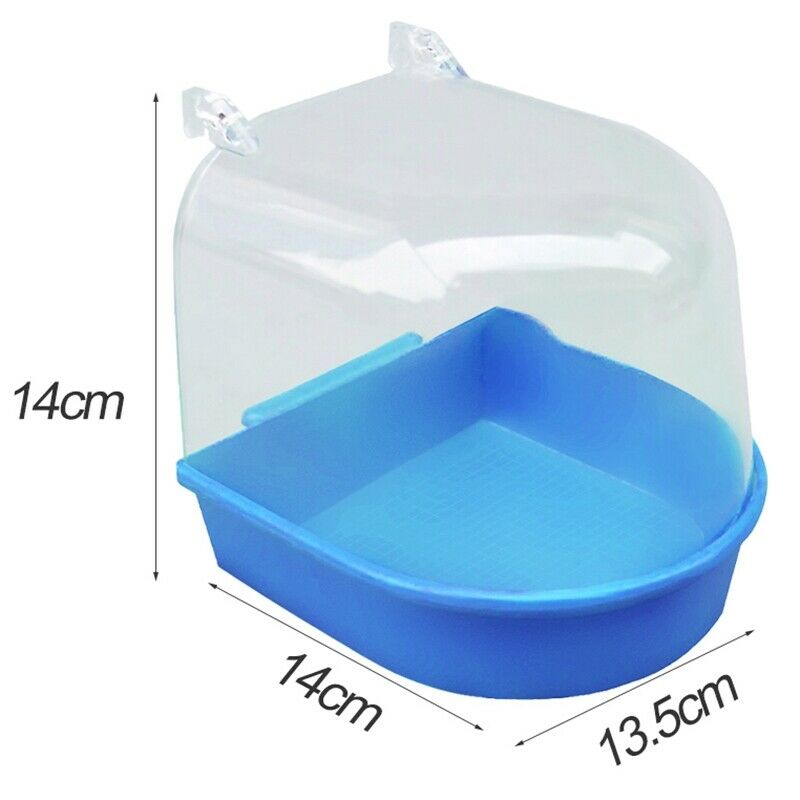 1Pc Plastic Bird Water Bath Box Bathtub Parrot For Parakeet Lovebird Finch  G9T1