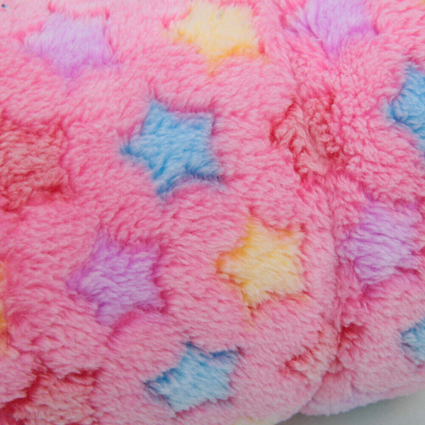 Dog Cat Blanket Pet Cushion Bed Soft Velvet Winter Warm Sleep Mat(Pink M)