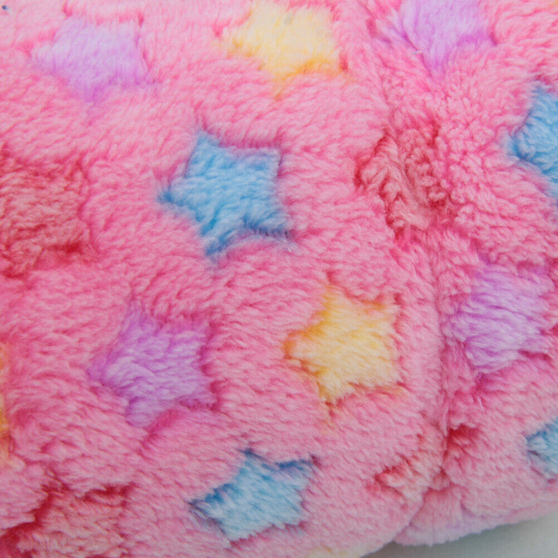 Dog Cat Blanket Pet Cushion Bed Soft Velvet Winter Warm Sleep Mat(Pink M)