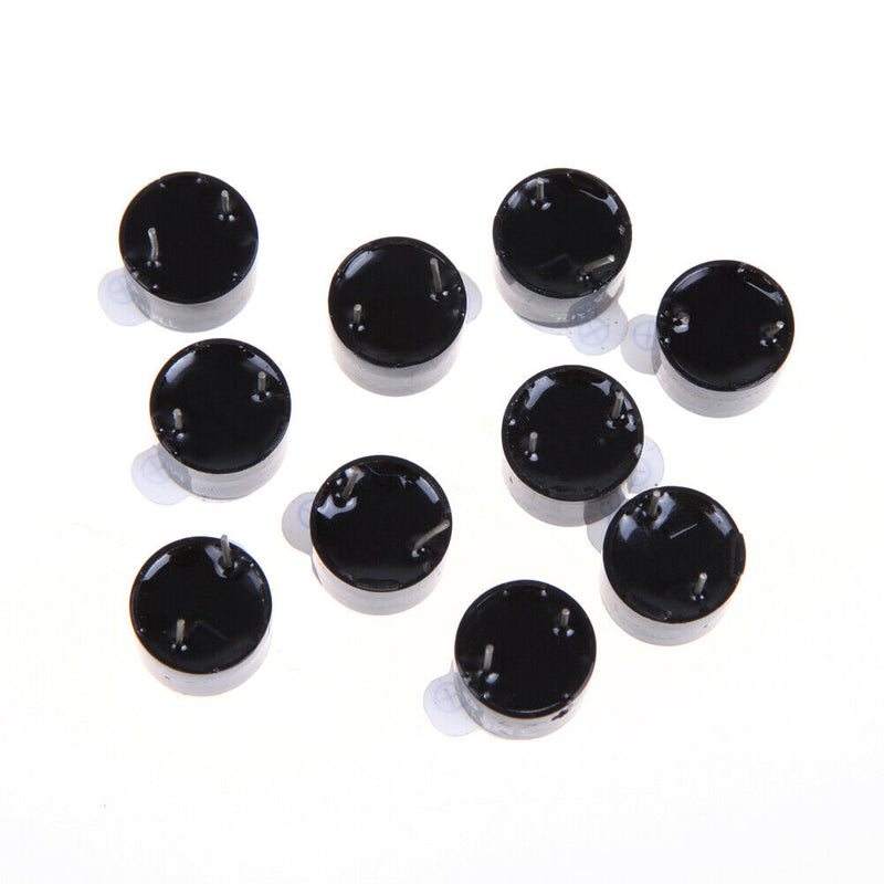 10pcs 5V Active Buzzer Magnet Long Continous Beep Tone Alarm Ringer Black