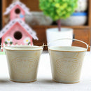 Flameer Shabby Chic Iron Flower Buckets Plants Planter Pot Bucket Flower Va