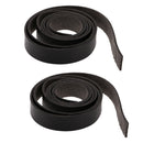 1.5cm In Width Pu Leather Trimming Strap Roll For Garment Black 2 Pieces