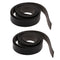 1.5cm In Width Pu Leather Trimming Strap Roll For Garment Black 2 Pieces