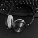Wired Headset Stereo Heavy Bass Gaming Calling Earphones Over Ear Black