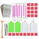 56 IN 1 Diamond Painting Cross Stitch Tools Tray Sticky Pen Tweezers DIY Crafts