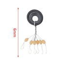 600 Pcs/100 Groups Fishing Bobber Stopper 6 In 1 Yellow Rubber Oval Float S