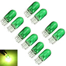 Green T10 501 W5W Car Interior Dashboard Dash Dome Panel Gauge Light Bulb