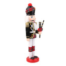 12 inch Soldier Nutcracker by Dressed with Royal Uniform, Black Tall Hat and