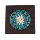 Wooden Coaster with Chinese Style Pattern Wood Drinks Tea Cup Mat Pad Square