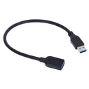 13inch Super Speed USB 3.0 Type A Male to Female BLACK Extension Cable