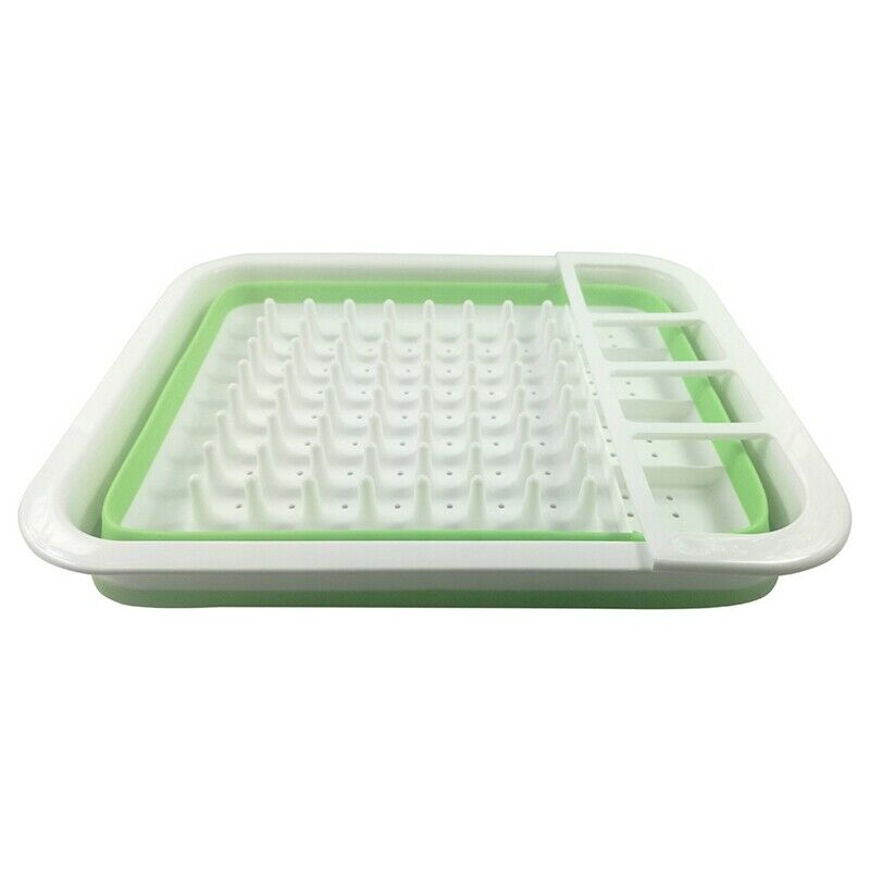 Household Plastic Folding Kitchen Drain Rack Cutlery Cutlery Storage Box Fo D1E6