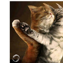 30cmx30cm Cat Couples 5D Diamond DIY Painting Craft Kit Home Hanging Decor