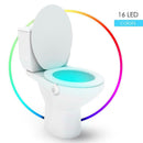 16 Colors LED Motion Sensor Toilet Light Battery Operated Bright Night Lamp