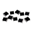10Pcs 25*23*16MM TO220 Transistor Aluminum Radiator Heat Sink With 2Pin ME