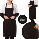 BlACK Women Solid Cooking Kitchen Restaurant Bib Apron Dress with Pocket Gift JR