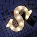 White Large Plastic Marquee Freestanding Alphabet LED Light UP Letters S