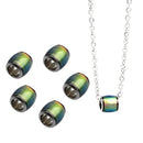 6pcs Mood Barrel Spacers Beads Jewelry 7x7mm Finding Crafts Chain Necklace
