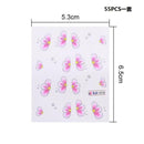 55X Cherry Nail Water Decals Flower Butterfly Nail Art Transfer DIY Stickers