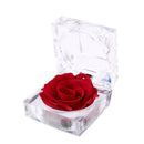 Acrylic Jewelry Box Ring Box with Red Rose for Wedding Birthday