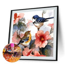 Flowers Birds DIY Full Drill Round Diamond Painting Mosaic Kit Home Decor