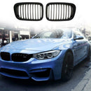 2pcs Matte Black Front Kidney Grill Grilles for BMW E46 98-01 318i 320i