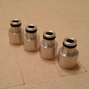8x High Quality Fuel Injector Adapters for Acura B16 B18 D16Z D16Y Black Sliver