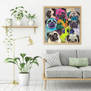 Bulldog 5D DIY Full Round Drill Diamond Painting Rhinestones Decor Handwork