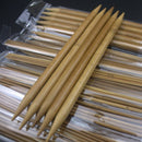 75pcs/set 15 Sizes 20cm Double Pointed Carbonized Bamboo Knitting Needles S M5L2