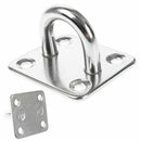 Holes Stainless Steel With Ring Boat Deck Rope Fixing Marine Eye Plate