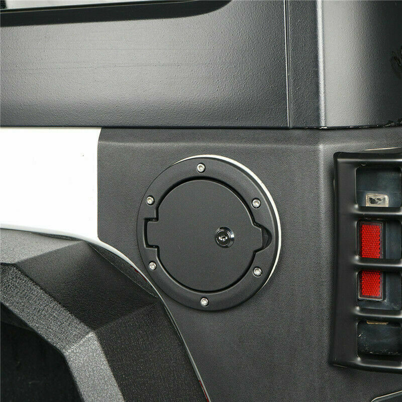 For Jeep Wrangler JK 07-18 Car Gas Gasoline Tank Cap Cover with Lock Alumin W5Z3