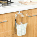 Iron Paper Roll Towel Holder Racks Under Cabinet Door Drawer