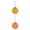 2 Pcs Dia.20cm Rattan Wicker Woven Ball Globe Shape Pendant Lampshade Hanging