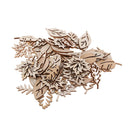 50 Pieces Wooden Leaves Embellishments Wooden Leaf Shapes Crafts for DIY Wedding