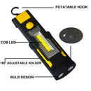 Portable Spotlight Led Flashlight Usb Work Light Rechargeable Magnetic Hang