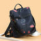 Women Print Black Nylon Backpack Anti Theft Girls Travel School Shoulder Bag