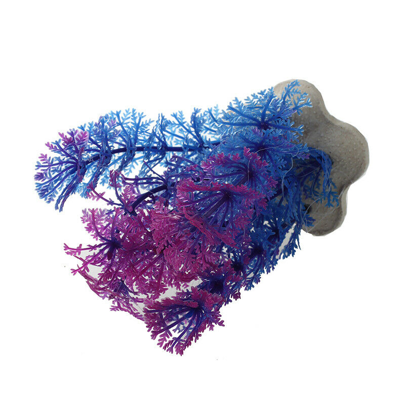 Artificial Plant Plastic Water Violet-blue decoration Aquarium V2Y3
