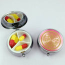 Metal folding pill case medicine organizer box travel makeup storage containe ME